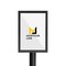 Montour Line Sign Frame Floor Standing 11 x 14 in. V Black Steel FS200-1114-V-BK - alternate 1